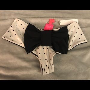 Lolli Black and White Heart Bow Bottoms